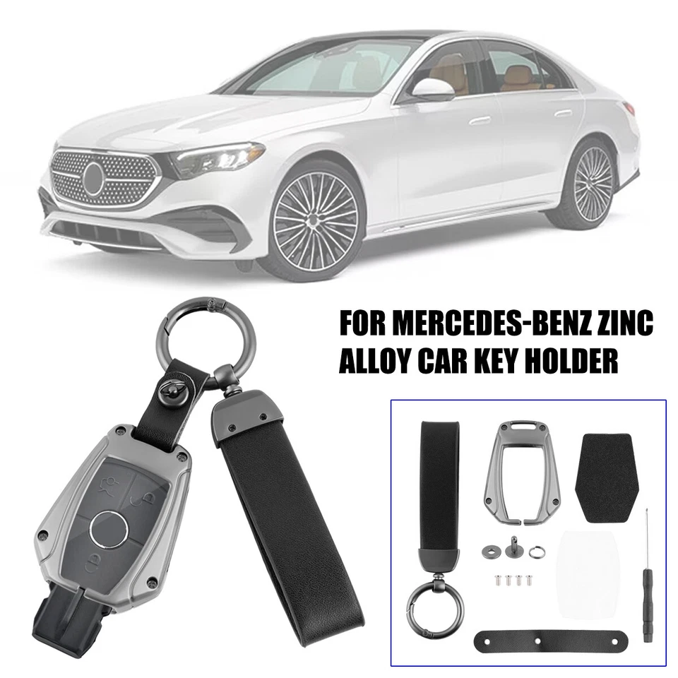 For Mercedes Benz Zinc Alloy Smart Car Key Case Cover Fob Holder Accessories New - Изображение 3 из 4