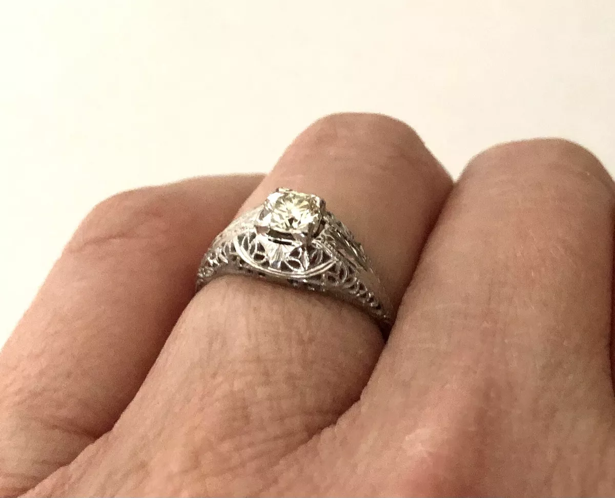 1920s Diamond Engagement Ring Size 5.25