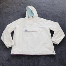 Joules Clipper Pullover Jacket Size Uk 16 Natural Poncho Coat Hooded Pre Loved