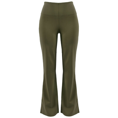 FABLETICS Damen Schlaghose Ponte Kick Flare Pant Oliv / XL Tall / Hose
