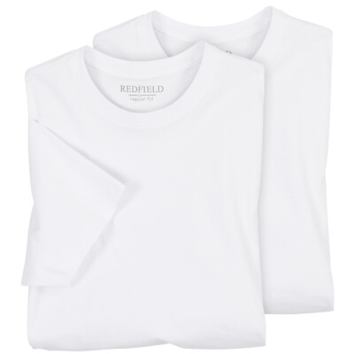 REDFIELD DOPPELPACK T-SHIRT weiss  XL 2XL 3XL 4XL 5XL 6XL 7XL 8XL 10XL WOW
