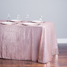 5 Sequin Tablecloths Overlays 54"x108" Rectangular Sparkly Wedding Made in USA