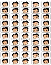 50 Betty Boop Envelope Seals / Labels / Stickers, 1" by 1.5"