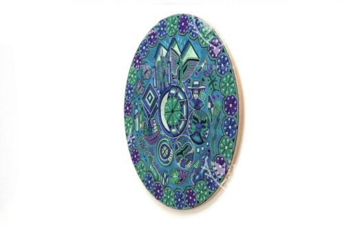 Quadro filato arte Huichol - Catinemiayeeni 60 cm. 24 pollici Filo per opera d'arte messicana - Foto 2 di 16