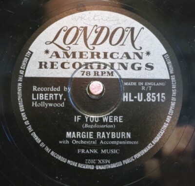 Margie Rayburn 78 RPM / If You Were & I`m Available  (49-1223)