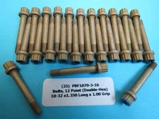 10-32 Double-Hex 12-Point Aircraft Aerospace Bolts 1.325 Long x 1.00 Grip (25)