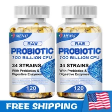 240 Digestive Enzymes Prebiotic & Probiotics Gas, Constipation & Bloating Relief