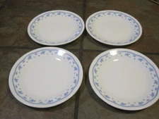 CORELLE 'MORNING BLUE' BREAD & BUTTER PLATES, SET OF (4), EUC