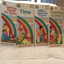 4 Vintage Rainbow Skill Builders Learning activity books Education 4-7 diff pre