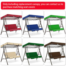 2/3 Seater Garden Park Sizes Replacement Canopy For Swing Seat Hammock Cover
