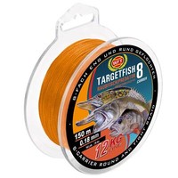 (0,10€/1M) Wft TF8 Raubfisch Orange 150M 0,20Mm 18,0Kg Geflochtene Angelschnur
