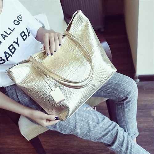 Womens Soft PU Leather Handbag Large Capacity Tote Laptop Messenger Shoulder Bag - Bild 2 von 28