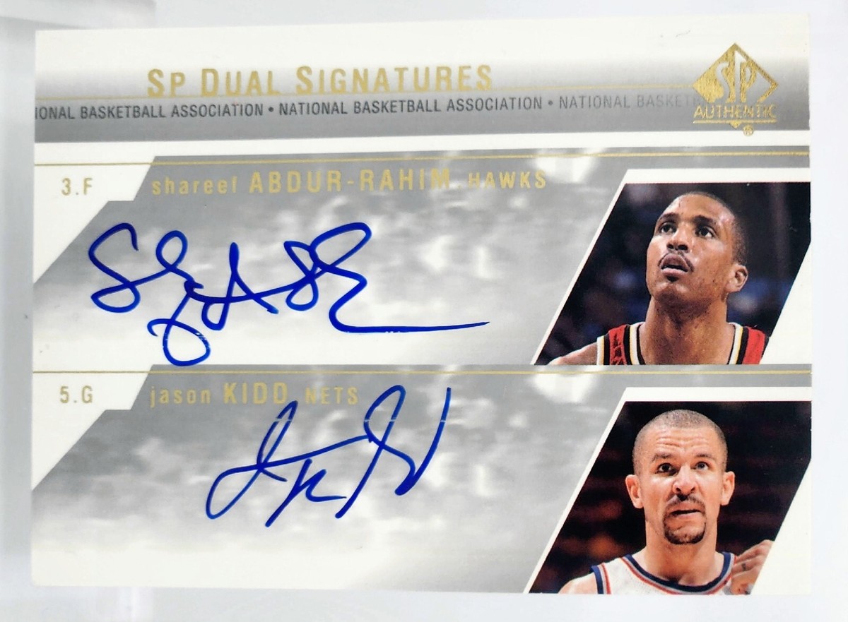 ? S. ABDUR-RAHIM - JASON KIDD SSP AUTO ? 2003-04 SP AUTHENTIC 