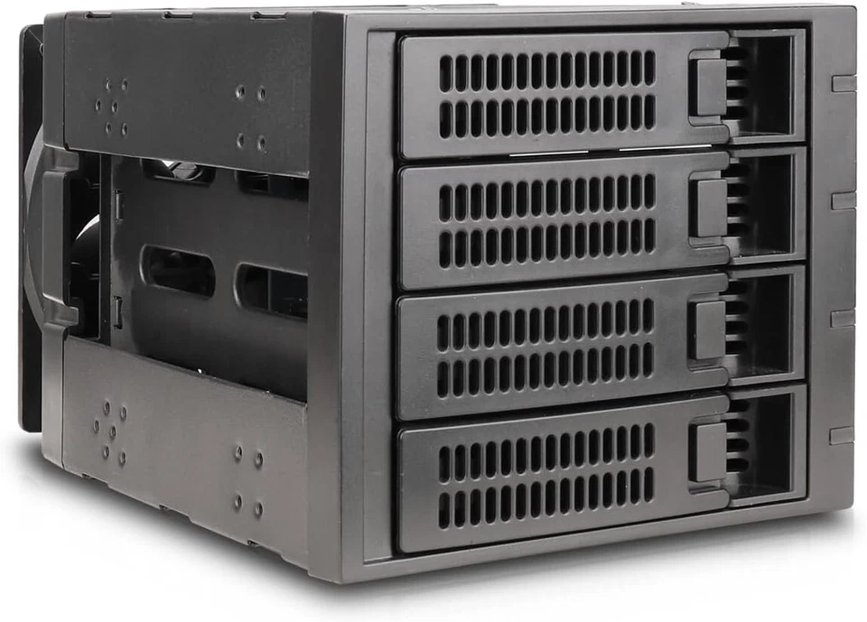 Elegant Black Hot-Swap 3 x 5.25-Inch SATAIII/SAS Drive Cage - 4 HDD Capacity - Image 3 of 4