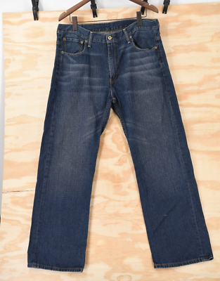 Levis 569 Loose Straight Blue Denim Mens Dark Wash Jeans Size 36 x