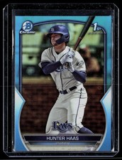 2023 Bowman Draft #BDC-160 Hunter Haas Chrome Sky Blue Refractor