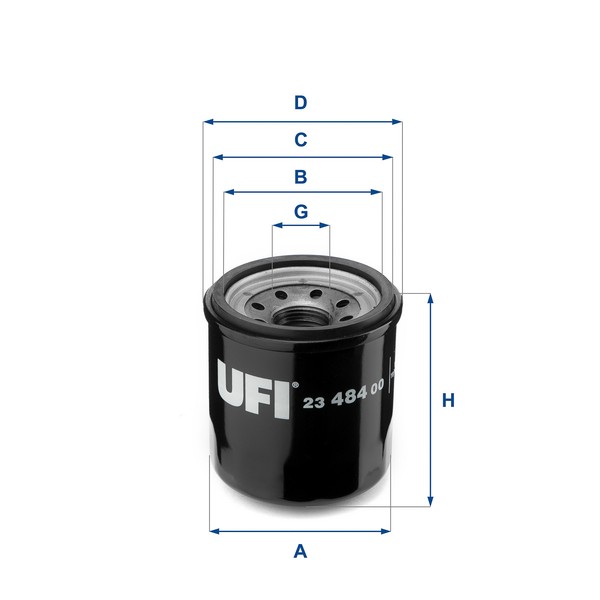 UFI 23.484.00 ÖLfilter FüR Alpine Dacia Hyundai Infiniti KIA Lada Nissan-image