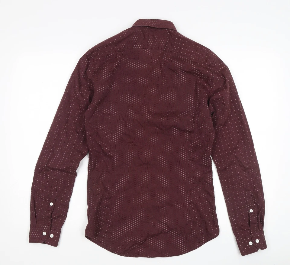 H&M Slim Red Men's Dress Shirt Size S — 第 2/4 张图片