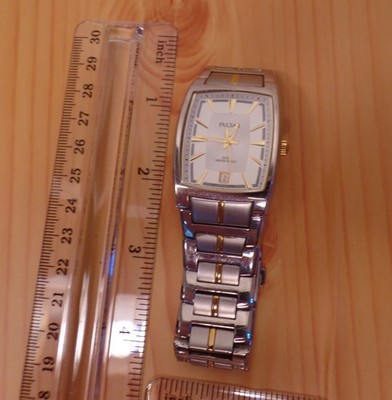 Pulsar Men's VX42-360 Stainless Steel Silver Two-Tone Silver Dial Watch 50M