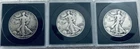 Walking Liberty Half Dollar  1942, 1943, 1944  SB$70. PS