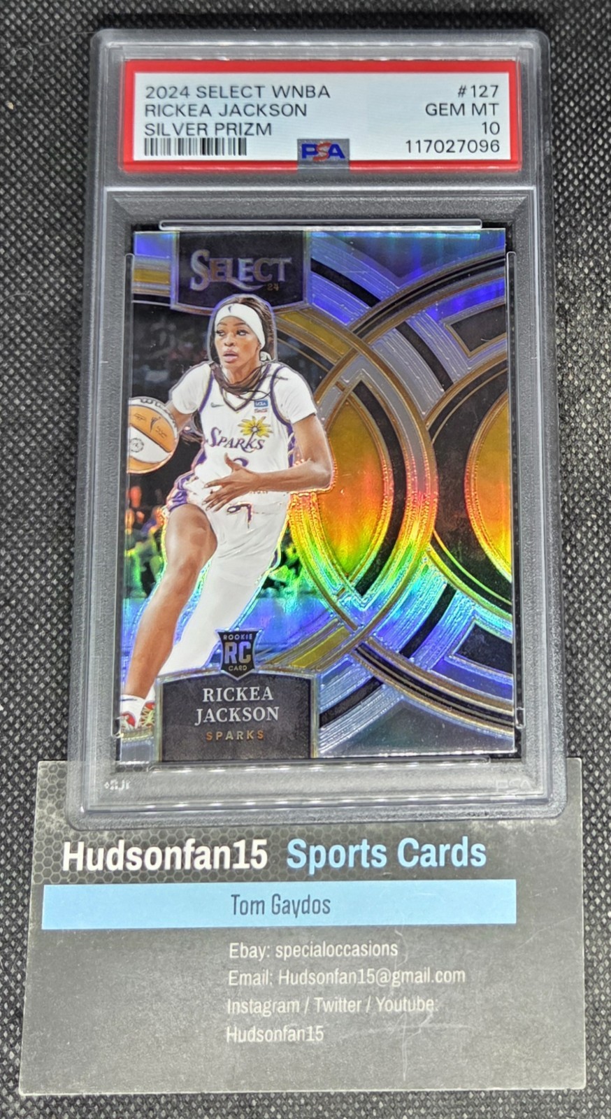 Rickea Jackson 2024-25 Panini Select WNBA #127 Silver Prizm Rookie PSA 10 Sparks