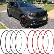 For Dodge Durango Rt Srt8 4pcs Wheel Rim Protector Guards Hub Rim Rings Aluminum