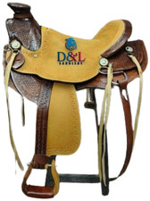 Horse Saddle Leather Ranch Roping Western Wade Tree A Fork Work Tack Equestrian