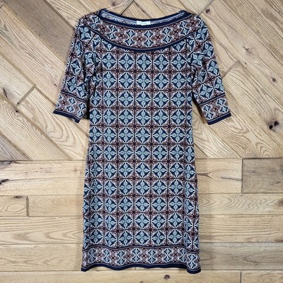 Max Studio Womens Dress Size M Geometric Print 1/2 Sleeve