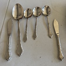 Oneida Satinique  Silverware Set Vintage Mixed Lot of 6  Pieces