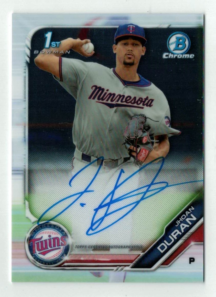 JHOAN DURAN 2019 Bowman Chrome 1st Autograph Auto ROOKIE RC #CPA-JDU