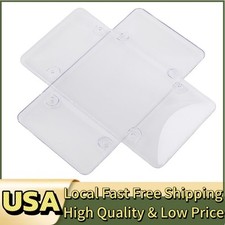 New Clear License Plate Cover Bug Shield Bubble 2 Plastic Car Auto Tag Protecter
