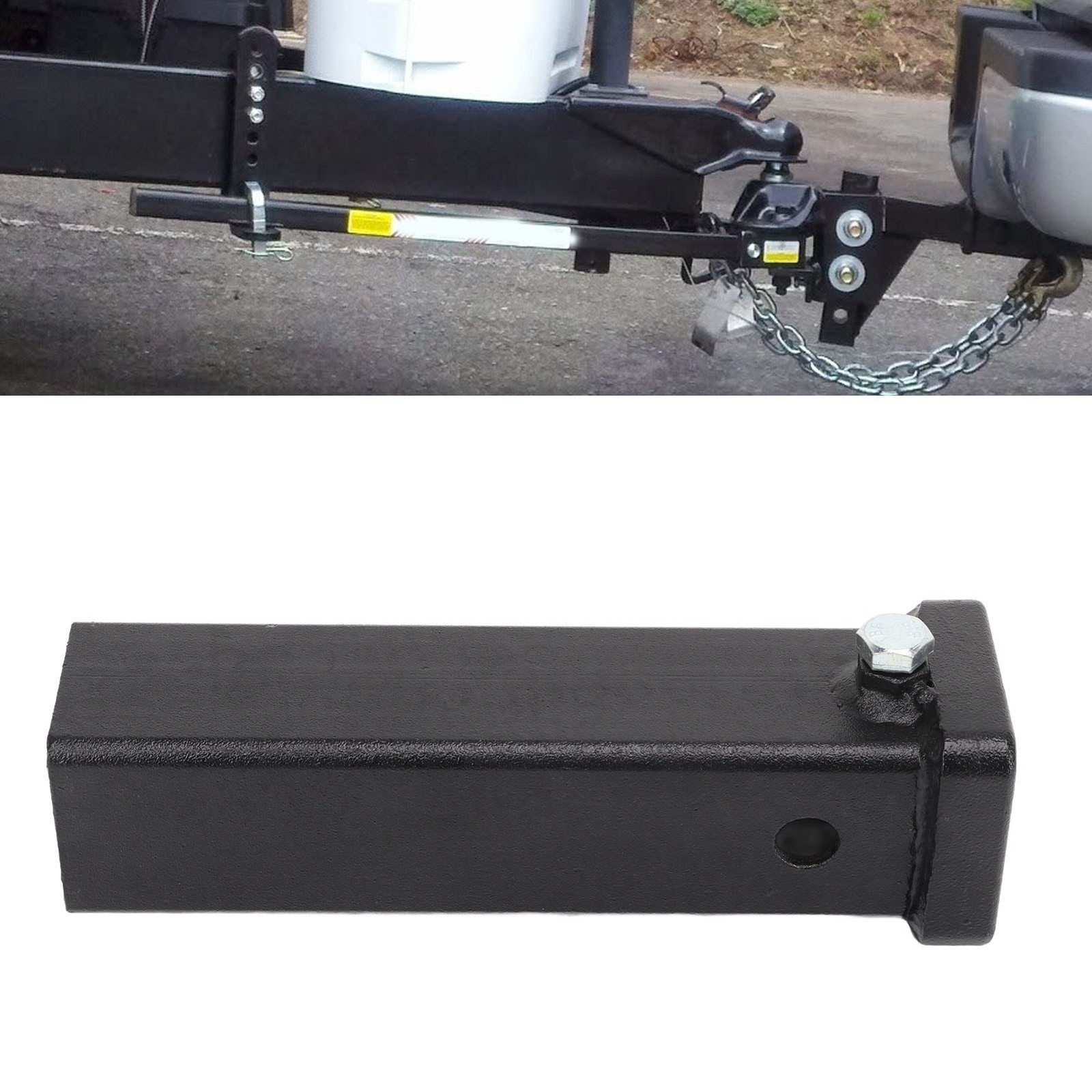 _2in Trailer Hitch Receiver Tubing 10in Long Tow Bar Mount RV Parts For Truck