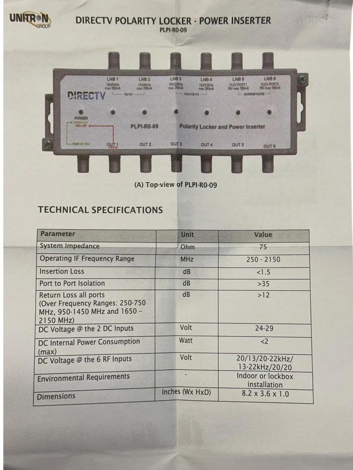 Direct TV Polarity Locker - Power Inserter, PLPI-R0-09, Brand New - Image 3 of 4