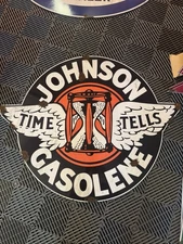 Antique -vintage look Johnson Gas Authorized Dealer sales service Station Sign