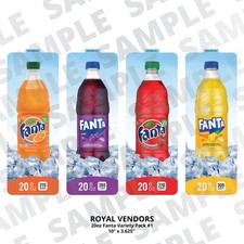 Royal Vendors Chameleon Drink Flavor Strip Labels - 20oz "Fanta" Variety Pack #1