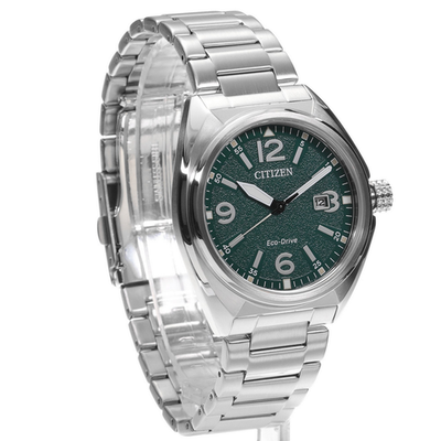 CITIZEN 掛時計 オリーブカラー ヴィンテージ ミッドセンチュリー Citizen AW1571-76X Green Dial Eco-Drive Date Indicator Men's Watch