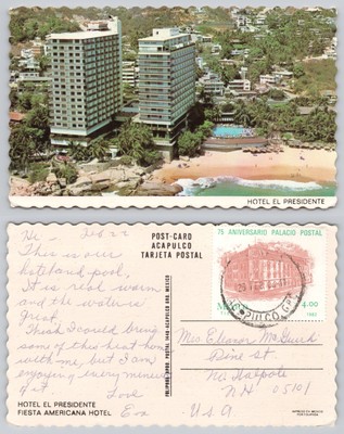 s25306 Hotel El Presidente Acapulco Mexiko Postkarte 1982 Briefmarke