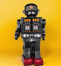 Horikawa Rotating-O-Matic Super Astronaut Tin Robot Japan 1960s As-Is Vintage