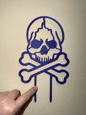 Skull and crossbones spooky creepy PLANT TRELLIS accessory plant support cute