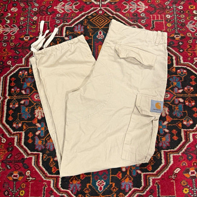 Carhartt 36x28 WIP Men s Beige Cargo Pants Ripstop Hooded Theory Sweat