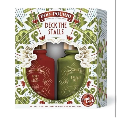 POO-POURRI Poo Pourri Deck The Stalls Gift Set Before You Go Holiday Spray 2oz each