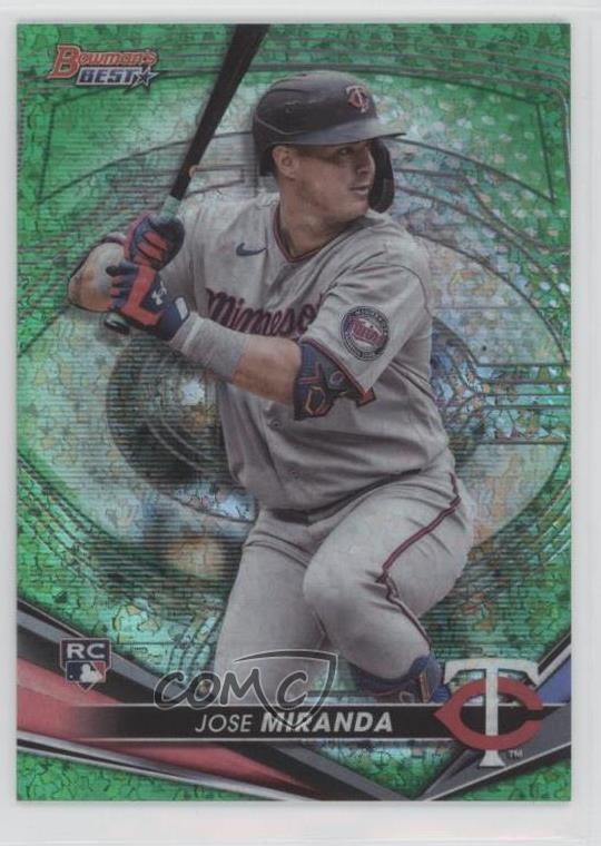2022 Bowman's Best Green Mini-Diamond Refractor 26/99 Jose Miranda Rookie RC 4w9
