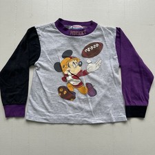 Vintage 80s Mickey Mouse Football shirt Baby Toddler Shirt Size 12-18 Months