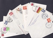 1970-73 TEN AUSTRALIAN DECIMAL STAMP SOUVENIR COVERS PICTORIAL POSTMARKS #212