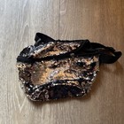 Unisex Retro Bum Bag Silver Sequin Glitter Pattern Festival Camping Brand New