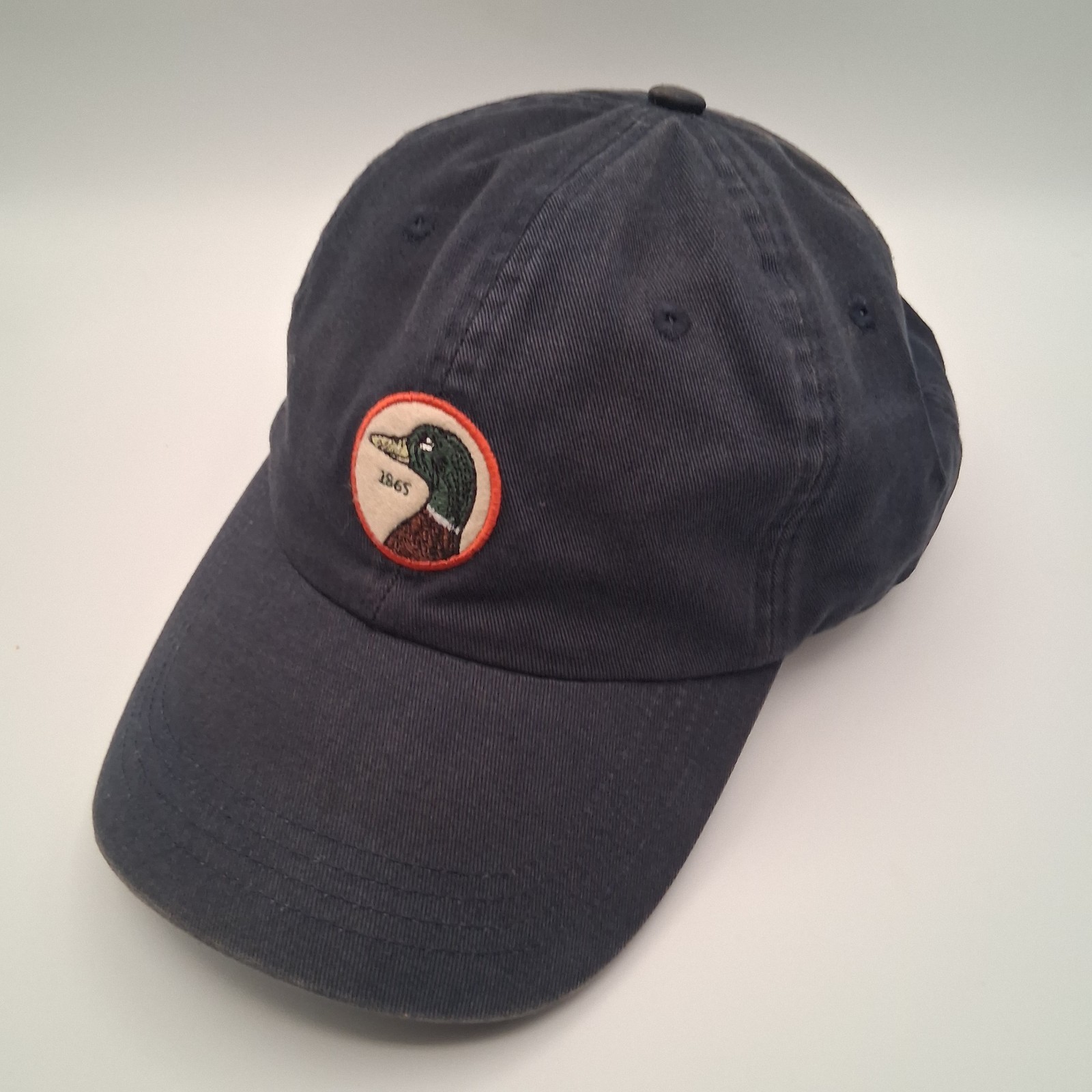 Duck Head Patch Hat Cap Strap Back Blue White Scr… - image 4