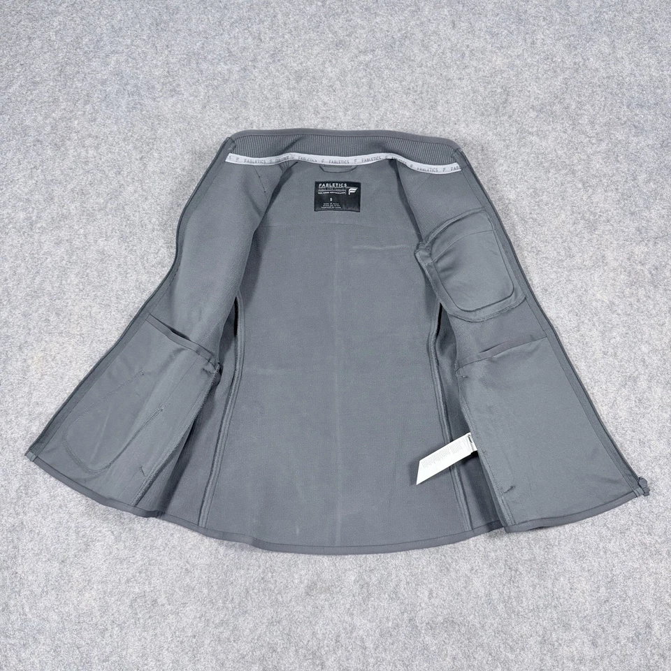 Fabletics Full Zip Pockets Sleeveless Performance Vest Women's Size Small Gray - Image 4 of 4
