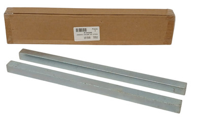 2-PACK Square Key Stock  5/8'' High, 5/8'' Wide, 12'' Long, Cold Drawn Steel, Zinc