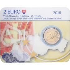 [#1509233] Slovakia, 2 Euro, Slovak Republic, Coin Card, BU, 2018, Bi-Metallic, 