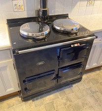 AGA Freestanding Blue Enamel Cooking Range Cooker with 2 Cast Plate Hobs